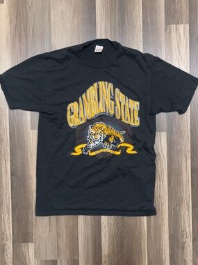 Vintage GRAMBLING STATE TIGERS Men’s Large Black Shirt USA Tag 50/50